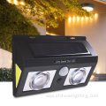 Solar Outdoor 3 Sides Motion Sensor Wall Light